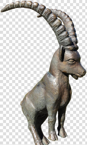 Capricorn  Bronze Statue  Animal Figure  Metal  Bronze   Goat Statue Transparent  HD Png Download