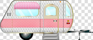 Trailer  Caravan  Retro  Camper  Camping  Travel   Pink Camper Trailer Clipart  HD Png Download