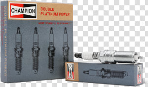 Package View Double Platinum Spark Plug By Champion   Champion Spark Plugs  HD Png Download