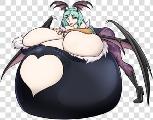 Morrigan Aensland Fictional Character   Monster Girl Pregnant Inflation  HD Png Download