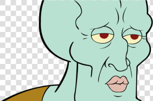 Handsome Squidward Transparent Background   Handsome Squidward  HD Png Download