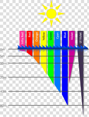 Color Spectrum Png   Colour Loss At Depth  Transparent Png