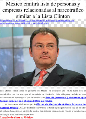 Luis Videgaray Caso  HD Png Download