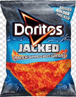 Doritos® Jacked™ Ranch Dipped Hot Wings Flavored Tortilla   Doritos Jacked Buffalo Ranch  HD Png Download