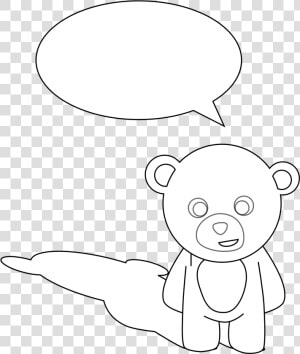 Stellaris Cute Teddy Bear Black White Line Art Tattoo   Cartoon  HD Png Download