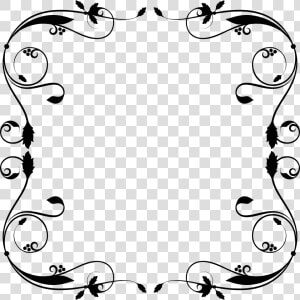 Free Download Simple Flourish Frame Svg Clipart Borders   Border Svg Free  HD Png Download