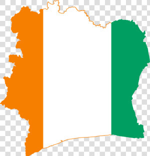 Ivory Coast Flag Map  HD Png Download