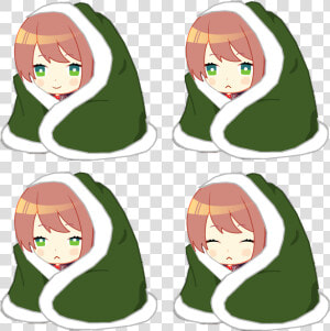 Hd Sleeping Chibi Monika Sprites Ddlc Png Sayori Chibi   Chibi Anime Girl Sprite  Transparent Png