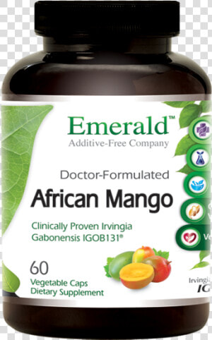 Emerald African Mango Bottle   Bitter Melon Supplement  HD Png Download