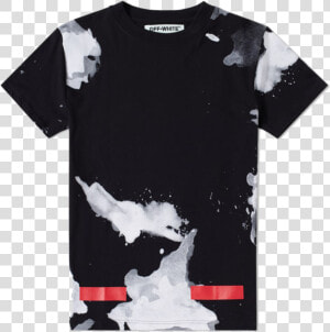 Off White Liquid Spots Tee  HD Png Download