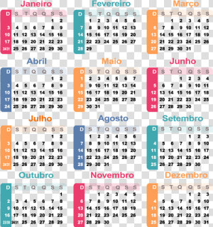 Transparent Calendario Clipart   Calendario 2019 Brasileiro  HD Png Download