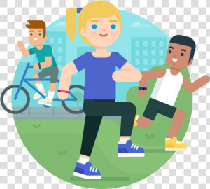 Transparent People Looking Down Png   Cartoon Physical Activity Png  Png Download