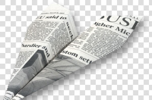 Paper Airplane Made Of Newspaper  HD Png Download