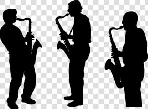 Saxophone Silhouette Musician Musical Ensemble   Jazz Musician Silhouette Png  Transparent Png