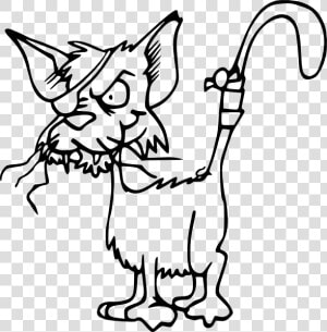 Fighting Cat Outline Svg Clip Arts   Crazy Cat Line Art  HD Png Download