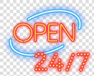 Open Vector Neon   Neon Open Sign Transparent  HD Png Download