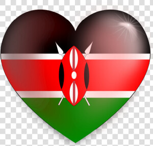 Kenyan Flag Heart Vector Image  HD Png Download