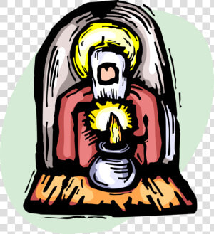 Vector Illustration Of Christian Religion Saint Figure   Cartoon  HD Png Download