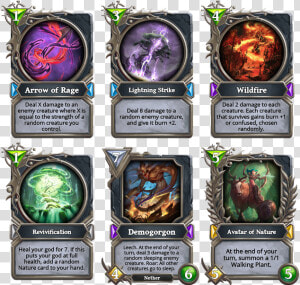 Nature Control Core Cards   Gods Unchained Lightning Strike  HD Png Download