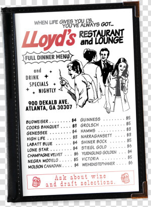 Lyd Web Menumockup All   Lloyd  39 s Restaurant  amp  Lounge  HD Png Download