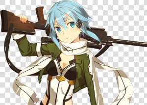 Transparent Sinon Png   Sword Art Online Sinon Transparent Background  Png Download