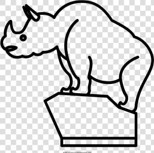 Rhinoceros Coloring Page   Cartoon  HD Png Download