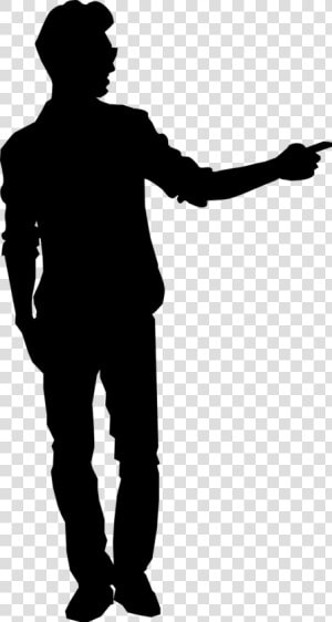 Man Pointing Png   Man Pointing Silhouette Png  Transparent Png