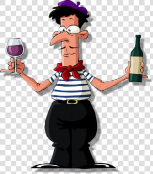 Drinking Clipart Alcoholic Man   French Man Clipart  HD Png Download