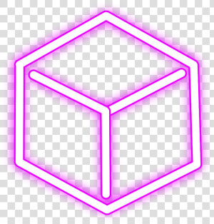  neon  cube  freetoedit  square  pink  glow  light   3d Neon Cube Png  Transparent Png