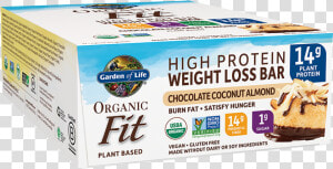 Garden Of Life Organic Fit Bar  Chocolate Coconut Almond    Garden Of Life Organic Bar  HD Png Download