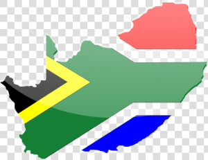 South African Flag Vector   South Africa To China  HD Png Download