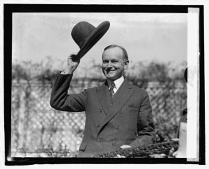 Calvin Coolidge Poster Standing Hat On Rose Garden  HD Png Download