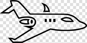 Aeroplane   Line Art  HD Png Download