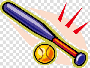 Transparent Baseball Bat Clipart Png   Bat And Ball Clip Art  Png Download