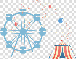 Amusement Park Euclidean Vector Roller Coaster Ferris   Ferris Wheel  HD Png Download