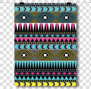 Neon Aztec Pattern   Motif  HD Png Download