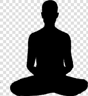 Silhouette Of A Person Meditating  HD Png Download