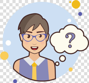 Lady Vector Thinking   Questioning Icon Png  Transparent Png