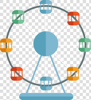 Ferris Wheel Cartoon  HD Png Download