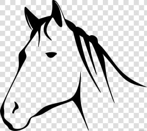 Horse Head Mask Clip Art   Black And White Horse Clipart  HD Png Download