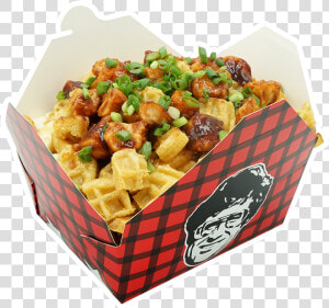 Drunken Chicken And Waffle   Drunken Chicken And Waffle Poutine  HD Png Download