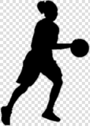 Girls Basketball Png Images   Silhouette Girl Playing Basketball  Transparent Png