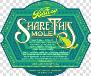 The Bruery Share This Mole   Bruery Share This Mole  HD Png Download