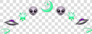  alien  ufo  moon  star  sparkle  emoji  crown   Illustration  HD Png Download