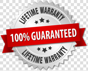 100  Guaranteed Lifetime Warranty   Label  HD Png Download