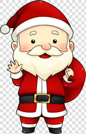 Cute Secret Santa Clipart   Santa Claus Cartoon Png  Transparent Png