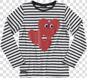 Yporqué Heart Eyes Striped Tee   Ovo Striped Long Sleeve  HD Png Download