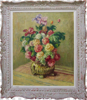 1920s Vintage Mischa Askenazy Still Life Roses Floral   Oil Painting  HD Png Download