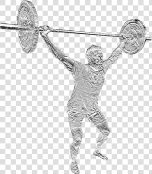 Weightlifter Drawing Overhead Squat Transparent Png   Powerlifting  Png Download