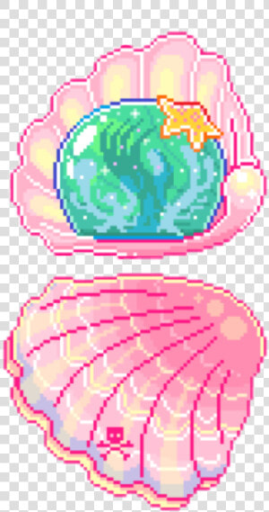  freetoedit  cute  kawaii  pixel  pastel  shell   Pixel Art Tumblr Png  Transparent Png